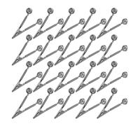 Toyvian 25 Pezzi Clip a Morsetto Campanello per Canna da Pesca in Ferro Argento