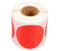 Toyvian 250 Pezzi Adesivi in Rilievo Bordo Seghettato per Certificati e Buste, Etichette Sigillo in Rame Rosso, Uso Versatile per Documenti Ufficiali e Regali