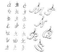 Toyvian 26 pezzi Ciondoli Lettere Inglesi in Lega di Zinco Resistente per Creazione Gioielli Fai da Te Collane Braccialetto Portachiavi