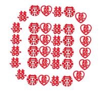 Toyvian 270 Pezzi Coriandoli Matrimonio Decorazioni Cinesi Xi Non Tessuto per Tavoli Nozze Tradizionali Parole Xi per Feste Nozze Cinesi