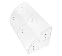 Toyvian 2livello Porta Trucchi Organizer Ripiani in Acrilico Trasparente Contenitore per Maschere Facciali e Cura della Organizer per Vanità e Mobiletto del Bagno Adatto per Pennelli