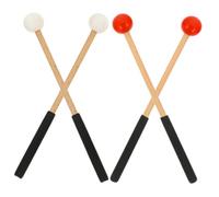 Toyvian 2paia Marimba Mallet Mallets for Xylophone and Percussion Instruments Brick Wall Design Sound for Musicians and Beginners