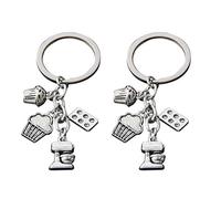 Toyvian 2Pcs Portachiavi Creativi da Cucina Dessert Torta Portachiavi Chef Portachiavi Appeso Ornamento