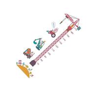Toyvian 2pezzi Adesivi Murali Tema Gru Per Ragazzo Ragazza Stickers Decorativi Per Misurare Decorazione Per Cameretta e Stanze Da Letto Design Cartoon Amusing e Pratico