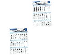 Toyvian 2pezzi Bass Recorder Chord Chart Per Pratiche Musicali Guida Finger Chart Per Principianti e Studenti Di Flauto Diagramma Efficiente Per Sviluppare Le Competenze Musicali