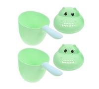 Toyvian 2pezzi Bath Rinse Cup Cute Shower Shampoo Cup with Leakproof Design Easy Fill and Pour for Hair Rinsing and Body Washing