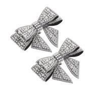 Toyvian 2pezzi Ciondoli Cristallo e Perle Finte Per Decorare Scarpe Da Sposa Ciondoli Clip Cristallo e Perle Finte Per Sandali Tacco Decorazioni Floreali Per Scarpe Applicazione Fai Da Te