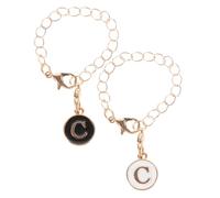 Toyvian 2pezzi Ciondolo Lettera Bicchiere in Decorazione Appendi Chiavi Zaino Tazze e Altro Personalizzato Stile Regalo Speciale Per Amici Familiari