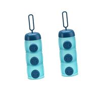 Toyvian 2pezzi Contenitore Per Latte Polvere Strati Per Dispenser Portatile e Impilabile Con Coperchio Sealing Blu Per Svezzamento e Snack