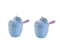 Toyvian 2pezzi Cupetta Per Lavaggio Ragazzo Ragazza Forma Di Ippopotamo Rinfrescante e Divertente Accessorio Per Bagno Blu Perfetta Per Lavare Dei Ragazzo Ragazza e Giocattoli Da Bagno