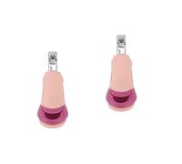 Toyvian 2pezzi Kit Di Cura Unghie Per Ragazzo Ragazza Set Di Manicure Portatile Rosa Con Forbici Pinzette e Tagliaunghie Inossidabile Accessori Sicuri Per La Cura Del Ragazzo Ragazza