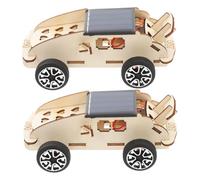 Toyvian 2pezzi Kit Solare Per Auto Da Costruire Giocattolo Robot Scientifico Puzzle in Legno Esperimenti Stem Per Ragazzo Ragazza