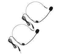 Toyvian 2pezzi Microfono Cablaggio Flessibile Con Supporto Per Cuffia Per Amplificatori e Speaker Design Ergonomico e Leggero Alta Qualità Audio e Riduzione Rumore Compatibile Con