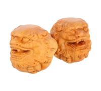 Toyvian 2pezzi Palline Da Massaggio in Legno Portatili Per Esercizi Manuali Piccole e Pratiche Per Rilassamento Delle Mani Utili Per Casa Ufficio e Viaggio