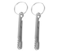 Toyvian 2pezzi Portafoglio in Acciaio Clip Moschettone Portachiavi Multifunzione Piccolo Fermasoldi Portatile Design Facile Attaccare Cinture e