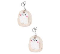 Toyvian 2pezzi Portamonete Peluche Carino Forma Di Cartone Animato Con Cerniera Borsa Piccola Multifunzionale Per Monete Chiavi e Cosmetici Per Viaggi e Shopping