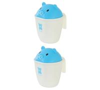 Toyvian 2pezzi Shampoo Rinse Cup Forma Di Orsetto Vaschetta Per Per Ragazzo Ragazza Giocattolo Da Bagno Blu Per Lavare e Divertirsi