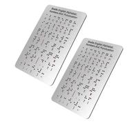 Toyvian 2pezzi Tavoletta Didattica Alfabeto Braille Lettere e Numeri in Rilievo per Apprendimento del Braille Strumento Ausiliario per Ragazzo Ragazza Ragazza Non Vedenti e Principianti