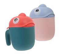 Toyvian 2pezzi Tazza Risciacquo Per Coppa Per Lavaggio Con Manico Comodo Materiale Perfetta Per Bagno e Gioco Pastel Arancio