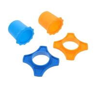 Toyvian 2set Coperture Silicone Per Microfono Protezioni Antiscivolo e Anticaduta Per Ktv e Domestico Esagonali Per Maggiore Stabilità e Stile Due Colori Blu e Arancione