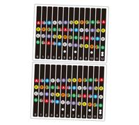 Toyvian 2sets Adesivi Per Scale Chitarra Per Principianti Stickers Per Note Facili Applicare e Rimuovere Abilità Etichette Per Tastiera
