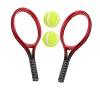 Toyvian 2sets Mini Racchette Da Tennis e Palline Accessori Sportivi Per Decorazioni Di Bambole Gioco Di Ruolo e Torte Tema Sportivo Ispirano La Creatività e Attività Fisica Nei