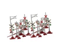 Toyvian 2sets Segnali Stradali Giocattolo e Semafori per Passaggio Accessori per Modelli di Tavoli da Sabbia da Gioco Stradale Luci Funzionali