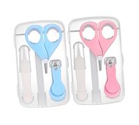 Toyvian 2sets Unghie per Ragazzo Ragazza Ragazza Forbice e Pinzetta Kit Manicure e Pedicure Tagliaunghie e Custodia Pratica