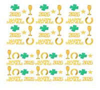 Toyvian 3 Borse Sacchetti di Coriandoli per Decorazioni da Tavola di Capodanno Bomboniere con Forme di Foglia a Quattro Lobi e Ferro di Cavallo per Spargere sulla Scrivania per Eventi