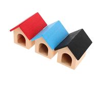 Toyvian 3 Miniature Dog House Scale Wooden Dollhouse Pet Accessories For Outdoor Garden Scenery Small Puppy Kennel For Creative Play And Collectors