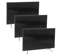 Toyvian 3 Pezzi Accessori TV in miniatura TV in miniatura per decorazioni per il teatro per Playhouse giocattolo televisivo delle bambole mobili Black