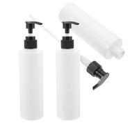 Toyvian 3 pezzi Bottiglie Pompa Vuote Riutilizzabili per Shampoo e Sapone Liquido Dispenser Portatile Senza Odore per Viaggi Camping e Uso Domestico Bianco e Nero