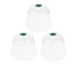 Toyvian 3 Pezzi Campana da Giardino Trasparente in Pet per Talee e Piantine | Controllo Ventilazione, Mantiene L’umidità, Prolunga la Stagione di Crescita, per Semina All’aperto