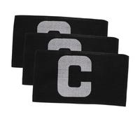 Toyvian 3 Pezzi Fascia da Capitano per Calcio in Nailon Nero Design Semplice, Regolabile e Comoda da Indossare per Sport di Squadra e Rugby