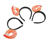 Toyvian 3 Pezzi Fascia per Chioma di Halloween Design Realistico di Gambero, Riutilizzabile e Stimola L'immaginazione, Accessorio Divertente per Feste e Carnevale