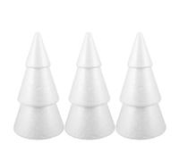 Toyvian 3 Pezzi Natale Polistirolo Bianco per Decorazioni Fai da Te Coni Schiuma Leggera per e Addobbi Natalizi Realistici e Riutilizzabili