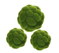 Toyvian 3 Pezzi Palla di Muschio Simulata Muschio Artificiale per Decorare Muschio Artificiale per L'artigianato Palline di Vegetazione per Centrotavola Sfere Decorative Plastica Green