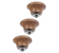 Toyvian 3 Pezzi Pomelli Maniglia per Coperchio Pentola in Legno Resistente all Usura Manopole Ricambio per Coperchi di Pentole Wok Zuppe Ergonomici e Facili da Installare