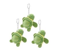 Toyvian 3 pezzi Portachiavi Peluche Morbido a Forma di Testuggine Accessorio Leggero da Appendere per Zaini e Borse Decorazione Animale Marina Soffice e Resistente per Adulti