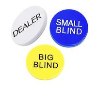 Toyvian 3 Pezzi Pulsanti di fiche da poker piccolo chip numerici chip numerati che contano i chip giocando a fiches chip per i giochi gettoni di gioco gettone p.s