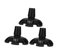 Toyvian 3 pezzi Puntali Antiscivolo per Stampelle in Gomma Spessi Protezioni per Bastoni da Passeggio e Trekking Copripiedi Antiscivolo Nero per Maggiore Comfort e Sicurezza