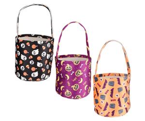 Toyvian 3 Pezzi Sacchetti Regalo Halloween Morbidi e Facili da Pulire Lint, Piccole Borse per Feste per Esperienze di Vacanza e Uso All'aperto