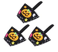Toyvian 3 Pezzi Set di Sacchetti per Halloween Non Tessuto Nero, Buste Porta Caramelle, per Asili e Aule Scolastiche, per Dolcetti e Biscotti