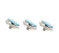 Toyvian 3 Pezzi Spingere il pistone pulsanti piccolo Musicale pulsante a pistone per tromba bottone di rame a tromba cuscinetti di ricambio per strumenti rame più pietra naturale Blu