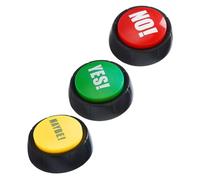 Toyvian 3 Pulsanti Sonori Elettronici Yes No Maybe per Giochi e Scherzi Giocattoli Sicura per Ufficio e Competizioni
