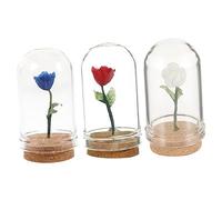 Toyvian 3 Pz Mini Ornamenti Decorativi a Forma Di Rosa Fata Edificio Artificiale Arredamento Steli Verdi Giglio Bouquet Flowers Casa Decorativo Fiori Artificiali Disposizione Bicchiere