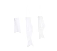 Toyvian 3 Set Bandiera Della Carpa Vuota Sospeso All'aperto Maniche A Di Pesce Appese Streamer Manica A Carpa Giapponese Bandiere Di Direzione Del Stoffa Bianca 3 Pezzi*3