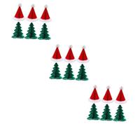 Toyvian 3 Set Decorazioni Natalizie Cappelli Forma Dape Addobbi Festivi Da Appendere Per Casa Feste E Party Natalizi 6 * 3