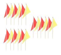 Toyvian 3 set Paletto Da Giardino Con Bandiera Blu Giallo Triangolare Fai Da Te Colorato Patriottico Per Esterni Campo Erboso Triangolo Marcatore Per Confine Di 10 pezzi*3