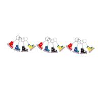 Toyvian 3 Set Portachiavi Ciondolo Roller Skate Pvc Decorazione Per E Chiavi Per E 4 * 3